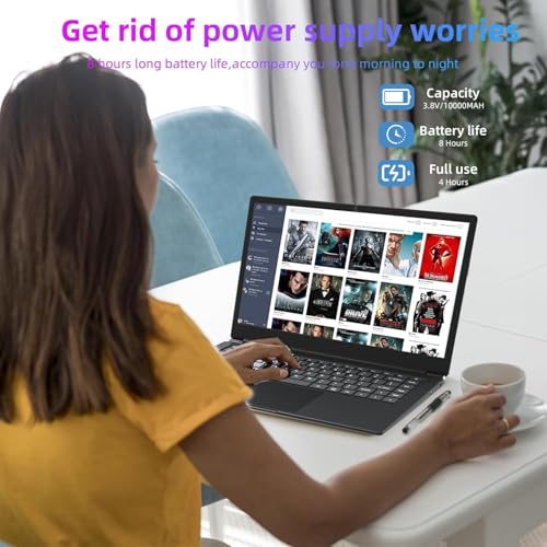 Image of 15.6 inch laptop computer,Celeron Quad-Core Up to 2.2 GHz,4GB RAM and 192GB SSD,Win11 Laptop with full HD IPS,slim and lightweight notebook computer,Work and students laptops PC,Gray,WPS support