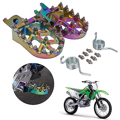 Image of AnXin Foot Pegs Footpegs Footrests Foot Pedals Rests CNC MX for KLX300 KLX300R KLX300SM 97-07 20-24 KLX250 06-20 KLX250S 09-14 KLX250R 94-96 KLX650 93-96 Dirt Bike Quenching