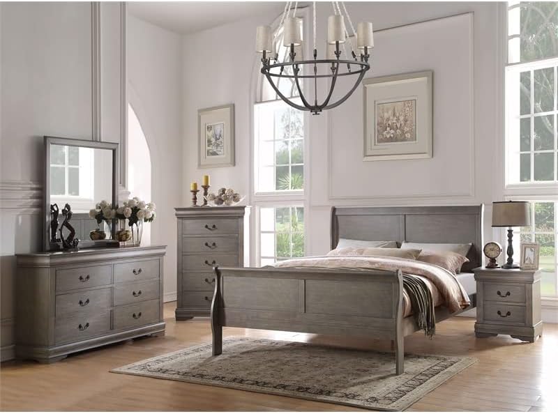 ACME Louis Philippe Nightstand - 23863 - Antique Gray