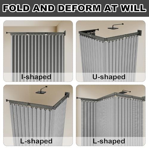 Barre de douche pliable en lin pour chambre, balcon et dressing - 8