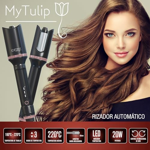 Rizador de Pelo Automatico My Tulip ID Italian Design - Automatic Hair Curler con 3 Temperaturas (160ºC / 190ºC / 220ºC) para Todo Tipo de Cabellos - Modelador de Cabello Profesional - imagen 5