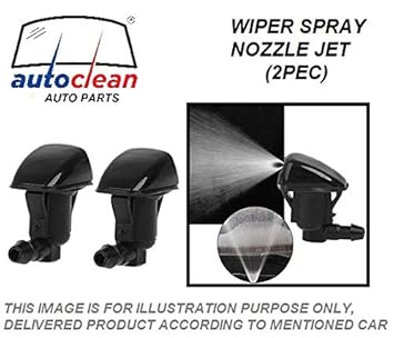 AutoClean Front Windshield Wiper Spray Water Nozzle Washer Jet for Hyundai Verna Fludic