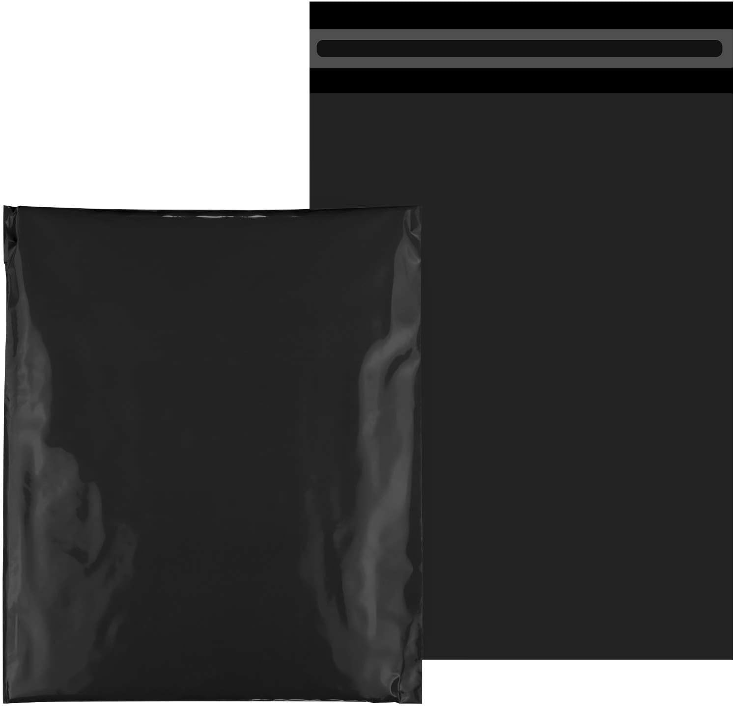 12.5"x16" (32cm x 41cm) 200pcs Black Poly Bag Mailers Plastic Packaging Mailing Shipping Bag Waterproof and Tear-Proof Strong Self Adhesive Multipurpose Envelope Small Medium Large