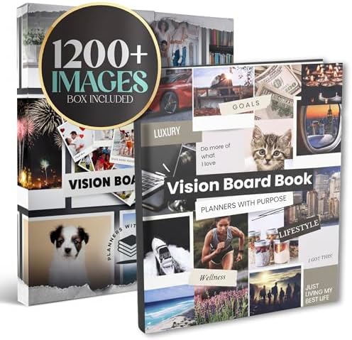 Vision Board Book 1,200+ Vision Board Images & Quotes - Goal Sett...