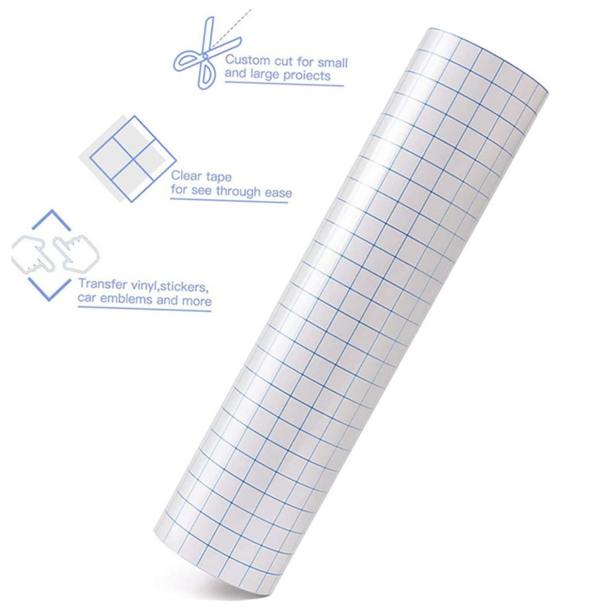 OSALADI 3PCS Self-Adhesive PVC Alignment Grid Application Tape for DIY Projects Vinyl Transfer Film Adhesive for Crafting and Sign Making