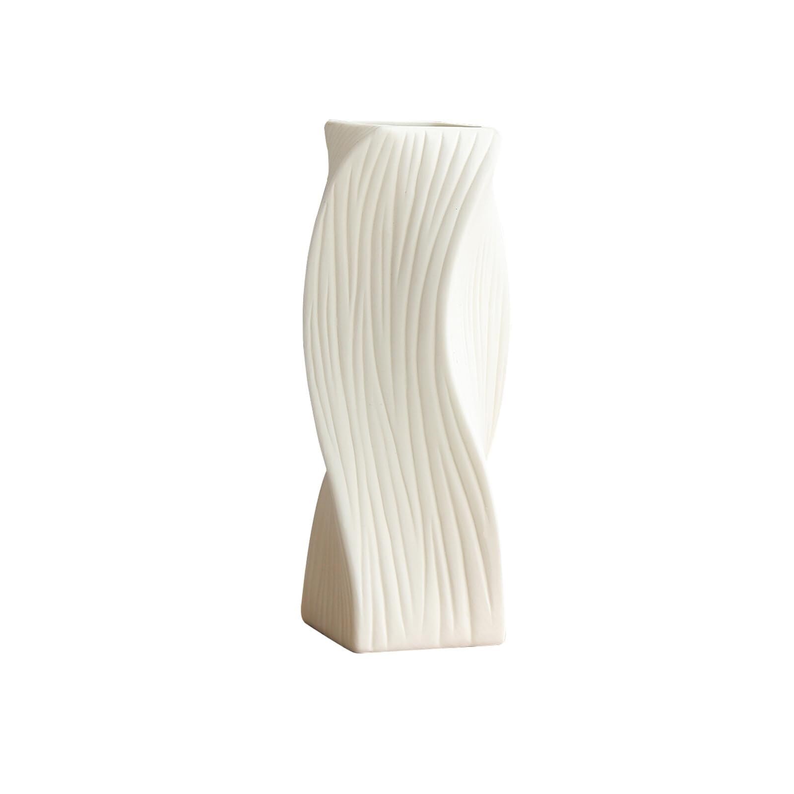 Entryway Decor Ceramic Vase Tulips Or Tabletop Decoration Unique House Gifts(6.9 * 4.7 * 21.2CM)