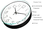 Wall Clocks Battery Operated,12 inch Silent Non Ticking Modern Wall Clock for Living Room Bedroom Kitchen Office Classroom Decor