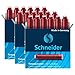 SCHNEIDER Lot de 3 Boîtes 6 Cartouches d'encre rouge