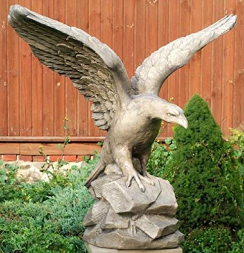 Casa Padrino Garden Decoration Sculpture Bald Eagle 110 x 56 x H. 108 cm - Garden Terrace Decoration Accessories - Special!