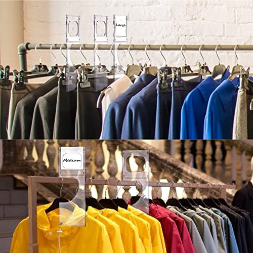 Miniatura 3 de Separadores de armario de plástico para colgar ropa, divisores de tamaño rectangular transparente para ropa (10 unidades)