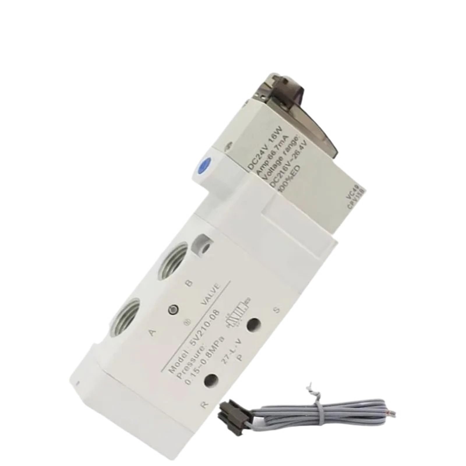 Electrovanne pneumatique 5V220-08 distributeur air 24V avec raccord 8mm