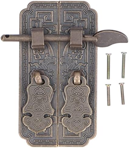 Brass Cabinet Handle Retro Sound Component Rack Accessory for Cabinet Faceplate Door Pull Plate with Auspicious Bat Pattern