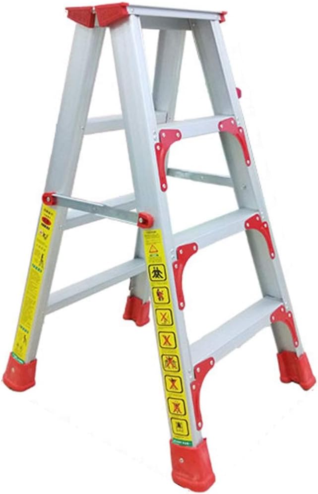 Step Stool Outdoor Ladder, Double-Sided Stepladders Reinforced Aluminum Alloy Ladder Step Step Anti-Slip Ladder Household Ladder/43 X 70 X 95Cm