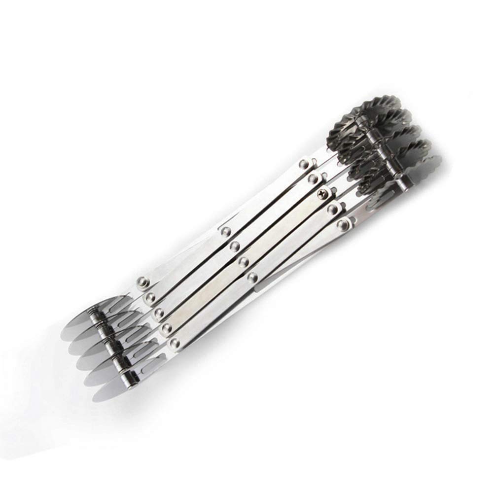 Cortador de masa ajustable de acero inoxidable para pizza, cuchillo para pasta, pelador, herramientas de cocina