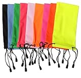 DMtse 10 Pack Soft Storage Pouch / Case / Sack for Sunglasses / Eyeglasses Gadgets Water Resistant Drawstring Storage Sack / Pouch Gadgets Cleaning & Storage Pouch (Color May vary) (Color x 10)