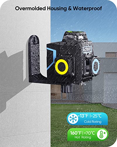 【2023 Newest】Laser Level Self Leveling - Actbot Green 3D Cross Line 3X360 Horizontal Vertical 12 Line Laser 200Ft Outdoor Long-Range 4000Mah Rechargeable Full Remote Control For Construction Alignment #TOP2