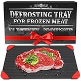 Defrost Tray for Frozen Meat, Fish, and Veggies – 14x8 Aluminum Meat Defroster Board with Non-Stick Coating and High Heat Transfer, No Electricity Needed – Easy Handling, Maintenance, and Storage