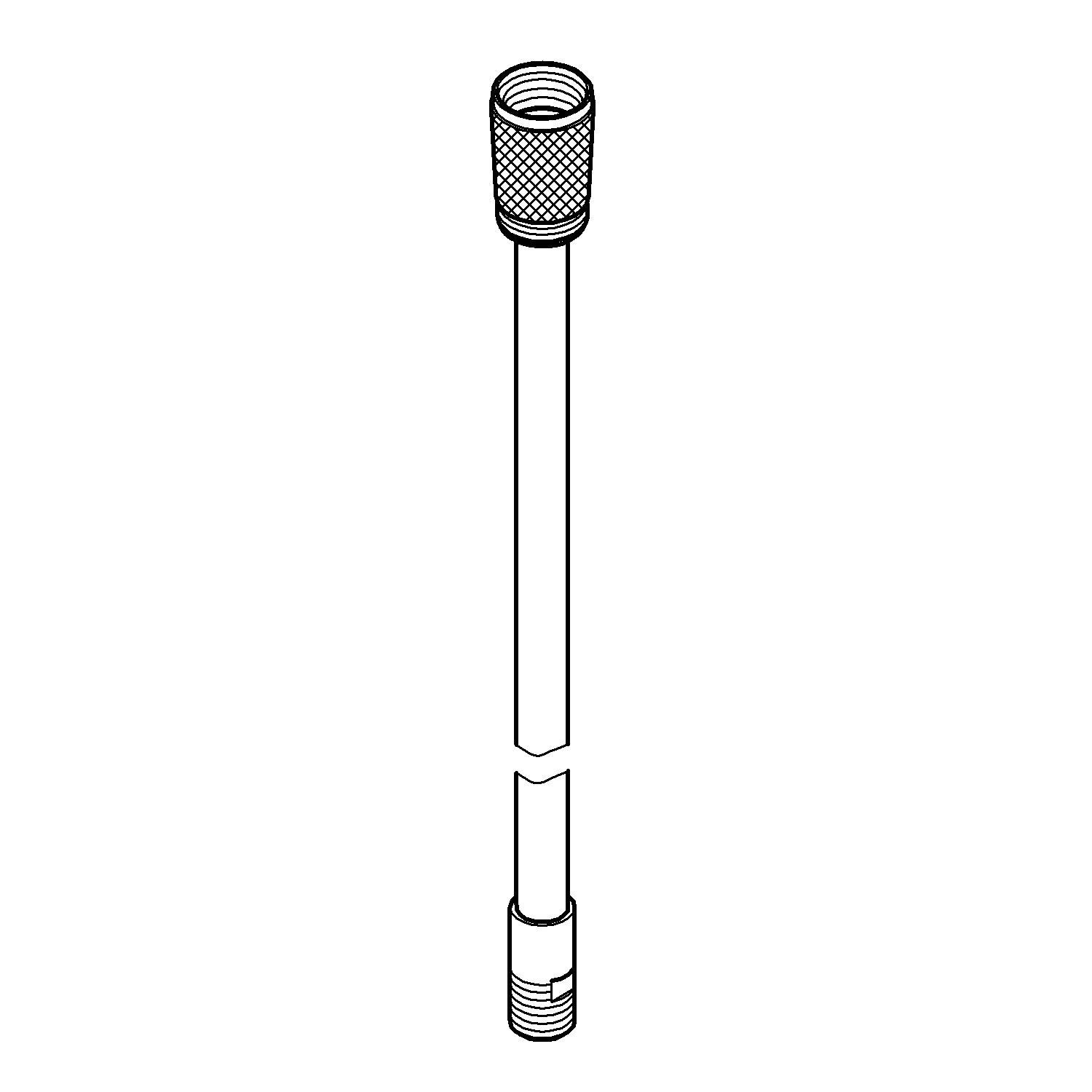 Grohe 46104000 Flessibile per Miscelatore con Doccetta Estraibile, Cromo, 1/2 pollice x M15 x 860 mm