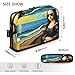 YMGQYJ Mona Lisa Beach Print Pencil Case, Large Capacity Pen Pouch Wide-opening Stationery Bags for Kids Adults School Office