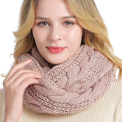 QUEENFUR Winter Women Thick Cable Knit Ribbed...