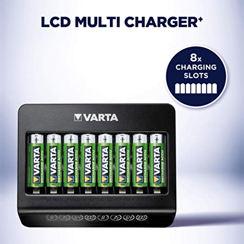 Varta 57681101401 Multi Charger+, lader voor accu's in AA/AAA/9V en USB-apparaten, laden via individuele laadschacht, 8… - Afbeelding 6
