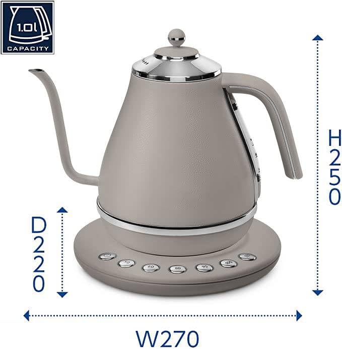 Amazon | 電気カフェケトル アイコナ温度調整機能付き ステンレス