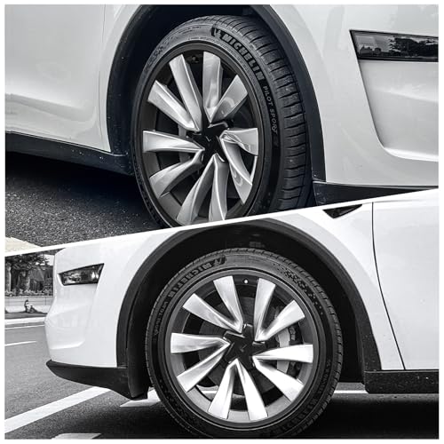 4PCS Wheel Rim Protector for Tesla Model Y Juniper 2025 2026 ABS+PC Rim Hubcaps Cover 20 Inches Black Wheel Rim Protection Accessories(Black) by dfdgtsl - Used condition - Image 6
