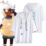 材質： 品質なコットン生地を使用。肌触りが良く、通気性に優れ、柔らかな仕上がりで快適な着心地。形態安定加工により、シワになりにくく、洗濯後も簡単に収納可能 デザイン： 大人気アニメと合わせたのデザインで、シンプルでスタイリッシュです。アニメアイテムとしても大人気て、好きなファンにお勧めです。 春夏のトップス： 春・夏のカジュアルファッションに最適。外出時はもちろん、涼しい季節にはインナーとしても活躍し、スーツやジャケットとの相性も抜群 適用シーン： 日常使いや通学、コスプレ、イベント、ハロウィン...