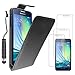 Produktbild ebestStar - kompatibel mit Samsung Galaxy A5 Hülle SM-A500F (2015) Etui mit Klappe, PU Kunstleder Handyhülle Schutzhülle Case Cover + Mini Stift +3 Schutzfolies, Schwarz [Phone:139.3x69.7x6.7mm 5.0"]