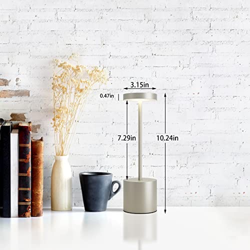 Tbbga Q001CH Cordless Table Lamps Set Of 2, 5000Mah Rechargeable Battery Powered Lamp,Led Table Lamp,3 Color Stepless Dimming Portable Table Light For Outdoor/Indoor/Restaurant/Home. thumb #1