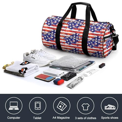 American Flag Duffel Bag Waterproof Sports Gym Bag Large Capacity Travel Bags For Fitness Workout Yoga4