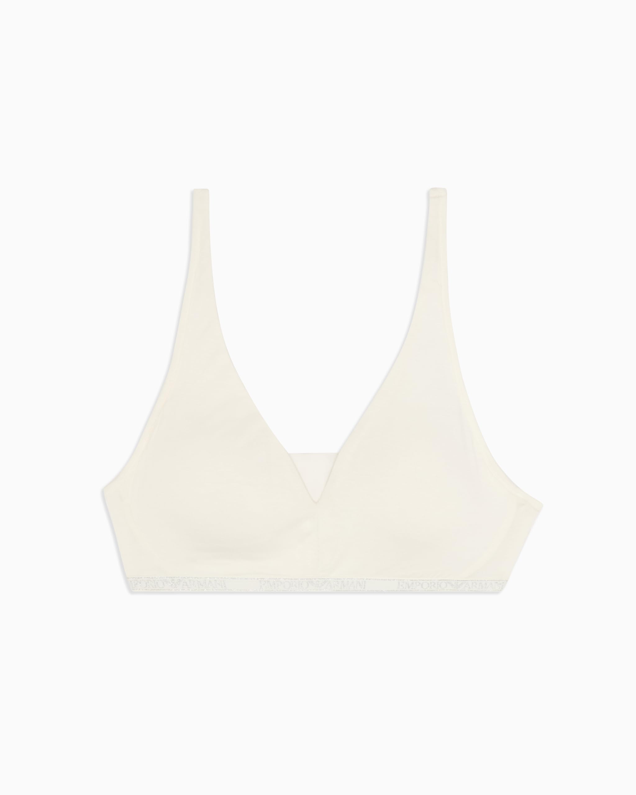 EMPORIO ARMANI Woman Essential Studs Removable Pads Bralette Beige XS