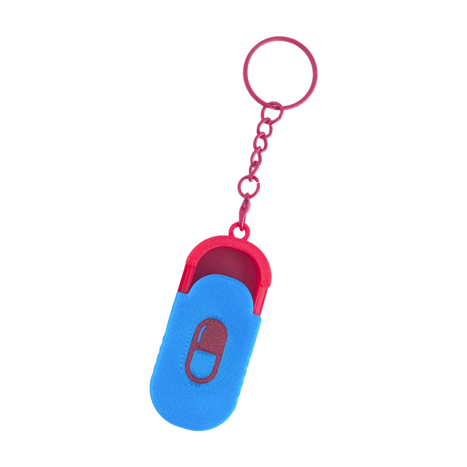 Msioytog Handy Miniature Keychain Container for Organizing Cash or Features Sliding Cover Mechanism Miniature Storage Box on Keychain