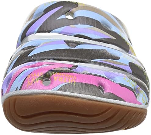 KEEN Men's Yogui Comfortable Slip On Lightweight Clogs, Silver Birch/Red Carpet, 9 | Image 1