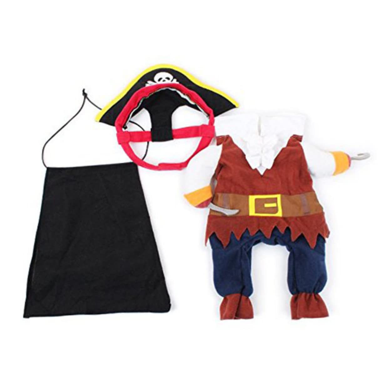 FRCOLOR 3 Pezzi Costumi Per Animali Domestici Cappello Cane Gatto Pirata Vestito Elegante Abbigliamento Festival Festa Vestito