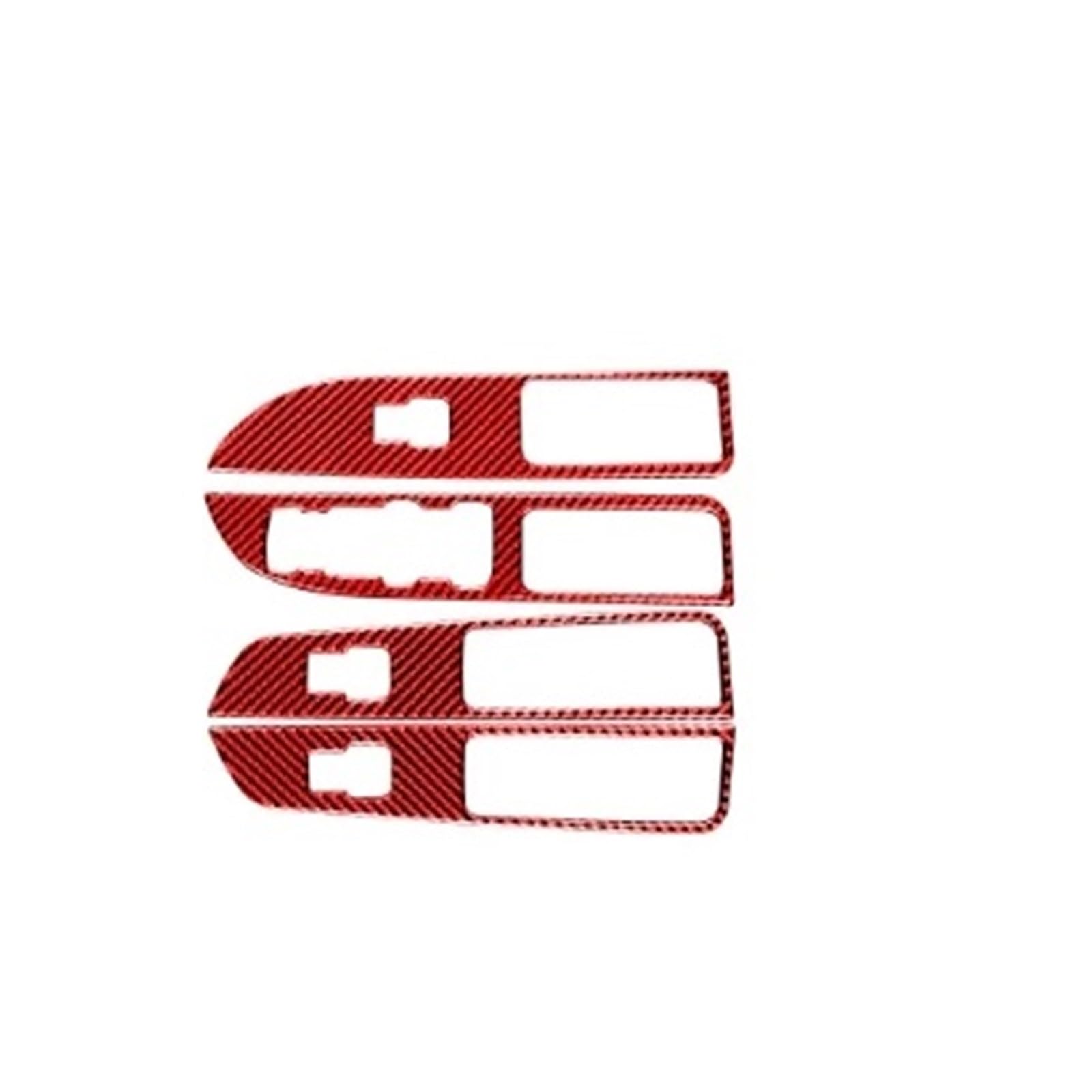 Carbon Fiber for Explorer 2013-2019 Car Accessories Interior Car Windows Lift Control Panel Decoration Cover Sticker Decal Car Interior Panel Trim(Red(LHD))