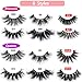 BEEOS False Eyelashes 3D Real Mink Lashes, 6 Different Styles Multipack, 100% Siberian Mink Handmade Full Strip Lashes Fluffy Natural Look Makeup Eye Lashes 6 Pairs