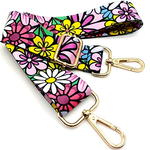 Verstellbarer Schultergurt für Taschen Bunt, Taschengurte zum Wechseln, Taschengurt Breit mit Karabiner Gold, 80-130 cm Tragegurt Tasche für Damen Umhängegurte, Moderne Handtasche, 3.8cm, 52