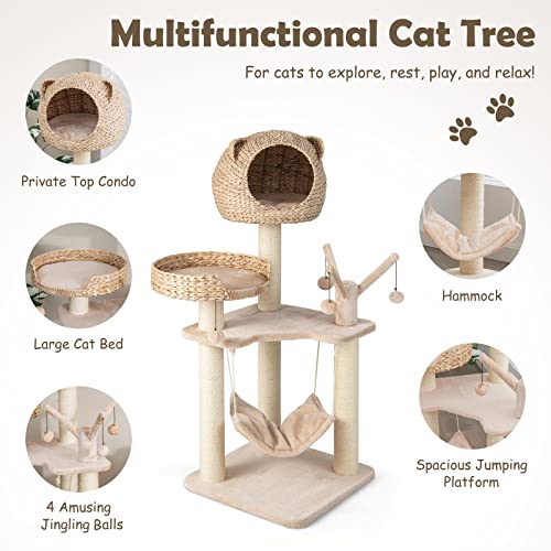 Centro de actividades para gatos de madera de 48 pulgadas miniatura 6