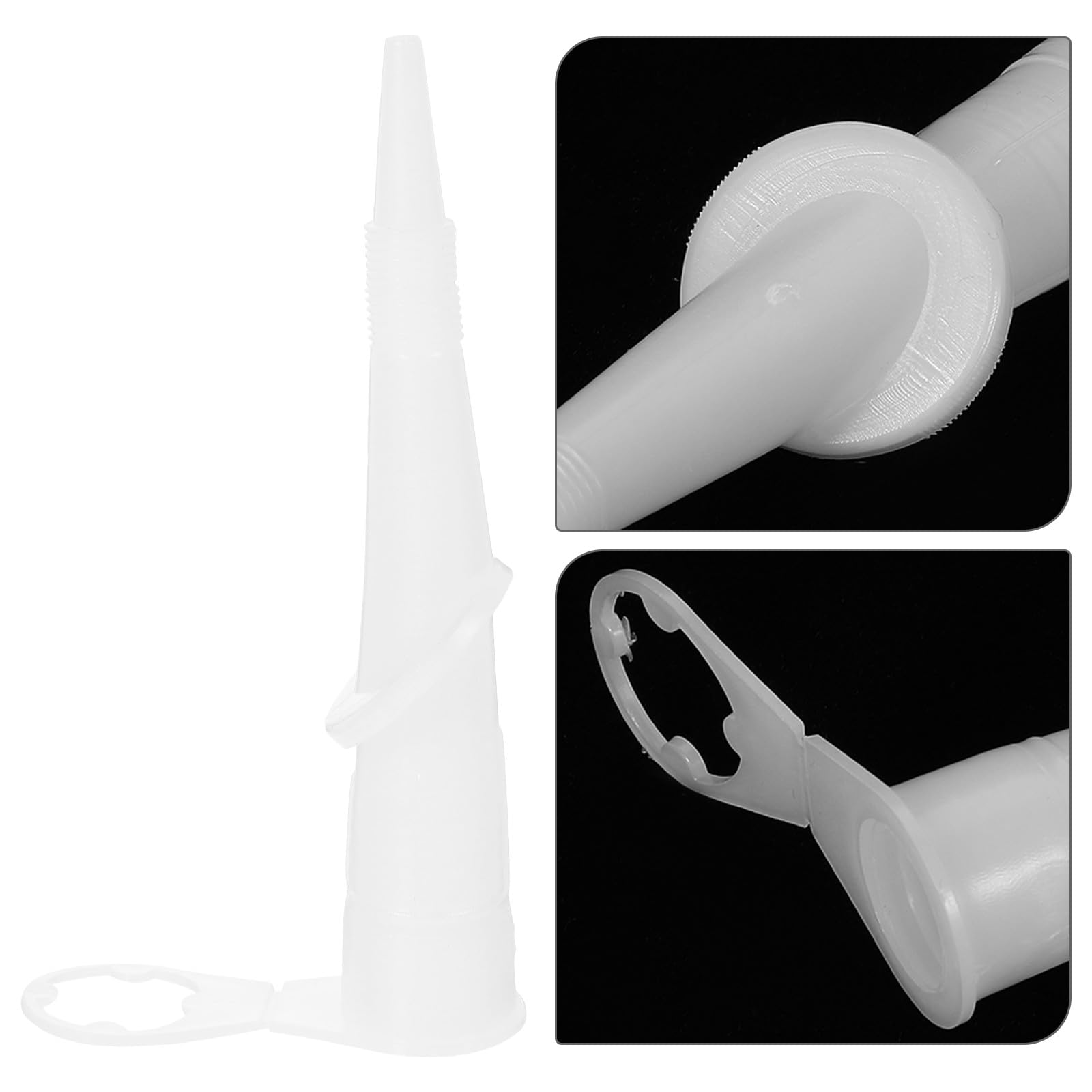 Ipetboom 10 Buses Applicateur Joint Silicone 360° Flexibles, Ouverture Filetée, Positionnement Facile pour Mastic D'étanchéité et Calfeutrage Précis