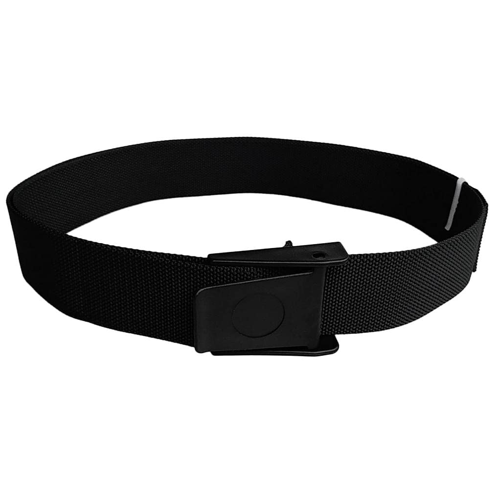 Juego de 3 cinturones de peso pesado con hebilla de plástico, color negro, 150 cm