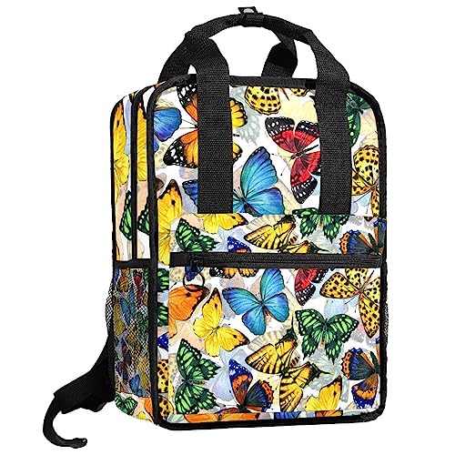Sac à dos garçons papillons multicolores 35.5x26 cm