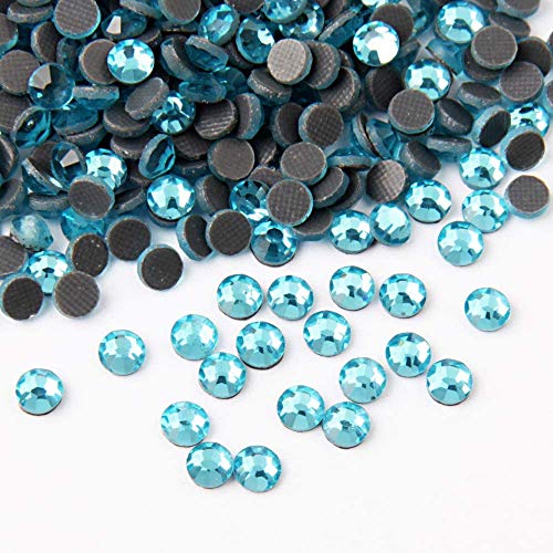 Image of beadsland Crystal Hotfix Rhinestone,Machine Cut Stone 1440pcs /pkg (Aquamarine,SS20 /5mm)