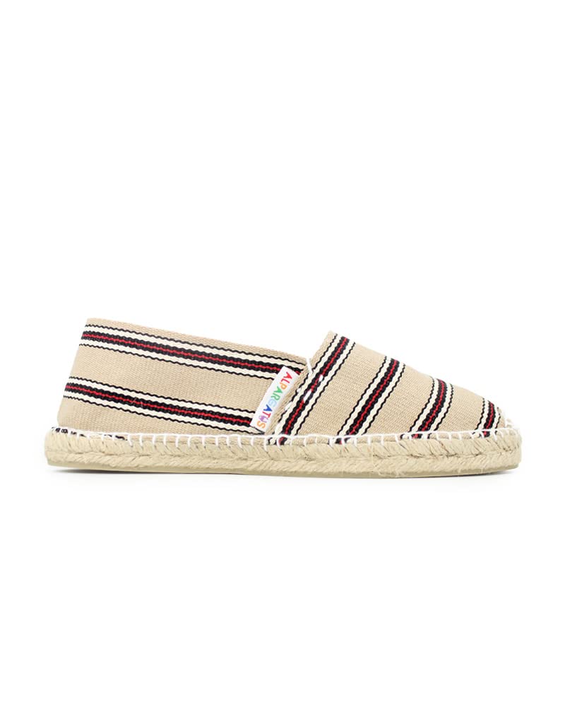 Espadrilles Couleur Corde avec Rayures