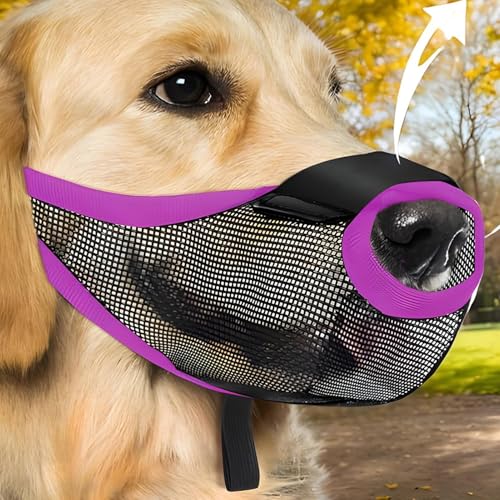 Maulkorb Für Hunde, 2 Stück Maulkorb Für Hunde, Weich, Verstellbare Schlaufe, Atmungsaktiv, Sicherer, Schneller Sitz Für Kleine, Mittelgroße Hunde, Verhindert Beißen, Kauen Und Bellen, S/M/L