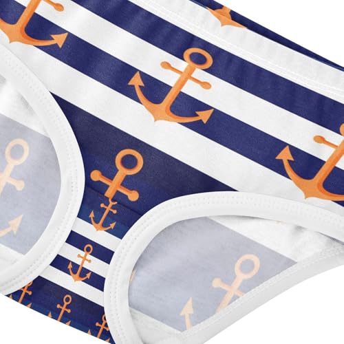 Orange Anchors Navy White Toddler Girls's Underwear 2T 202c14484