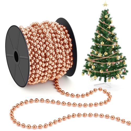 Chuangdi Perlenkette Weihnachtsbaum 15m/Rolle 6mm Perlenschnur...