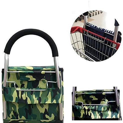 Multifunktionaler Einkaufswagen aus leichtem Aluminium, zusammenklappbar, mit 6 Rädern, wasserdichte Aufbewahrungstasche… – Bild 4