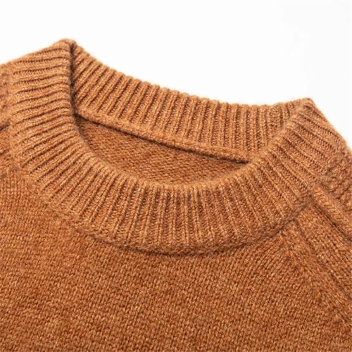 Men Wool Clothing Knit Tops O Neck Jumpers Sweater Warm Basic Thick for Solid4