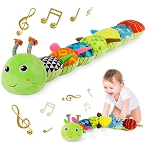 Sumobaby Infant Baby Musical Stuffed Animal Activity Soft Toys with Multi-Sensory Crinkle, Rattle and Textures, for…